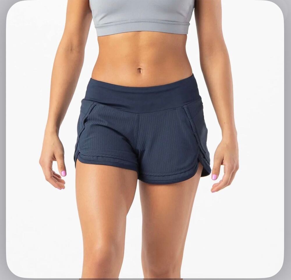 Hylete Shorts Womens XS Blue Iris Lined Classic Navy Athletic Workout Gym Train